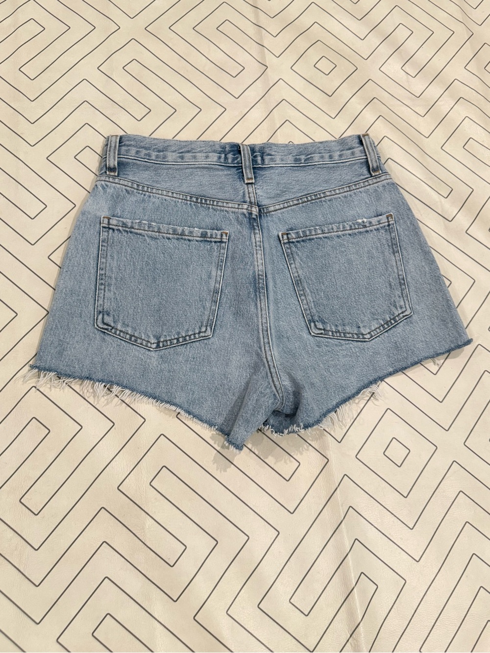 Agolde Light Wash Mila High-Rise Denim Cutoff Shorts - Picture 9 of 11
